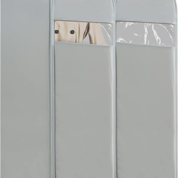Wardrobe storage travel clothing bags, 50-inch size, (2-pack)