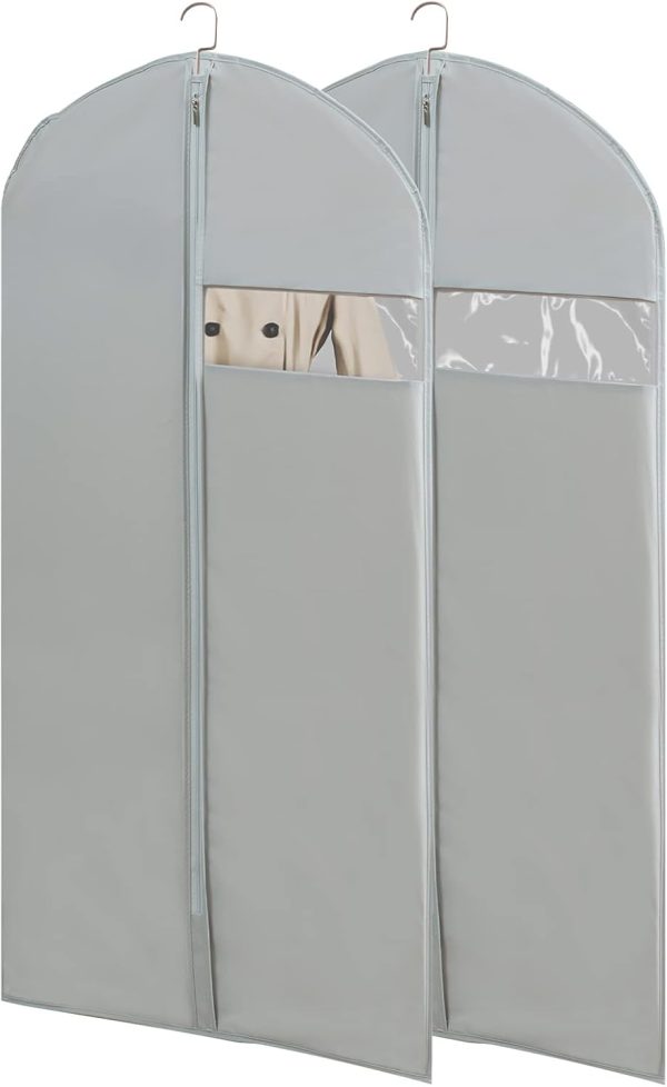 Wardrobe storage travel clothing bags, 50-inch size, (2-pack)