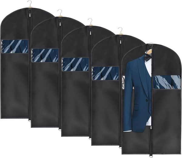 43-inch suit storage bag, washable, 5-piece set, Oxford cloth fabric