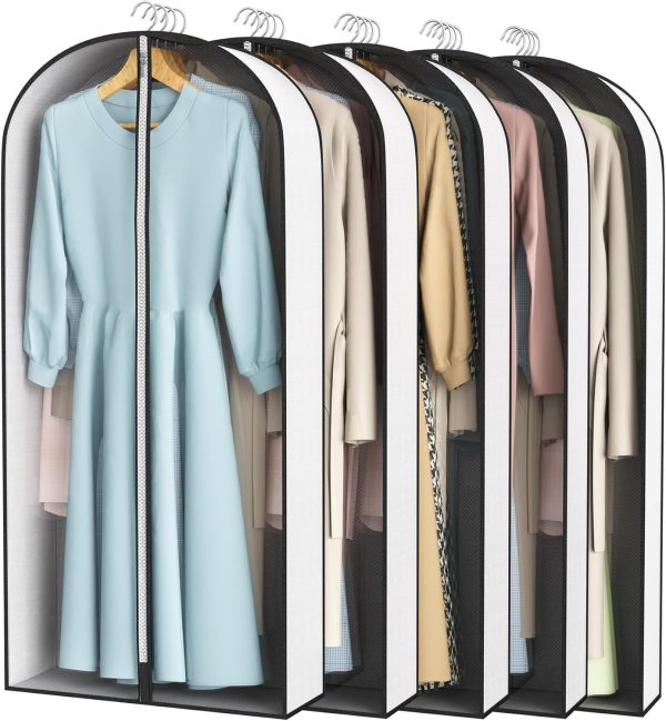 50-inch clothing storage bags, suitable for wardrobe organization, seasonal changes, moving, etc., 5 bags per pack.